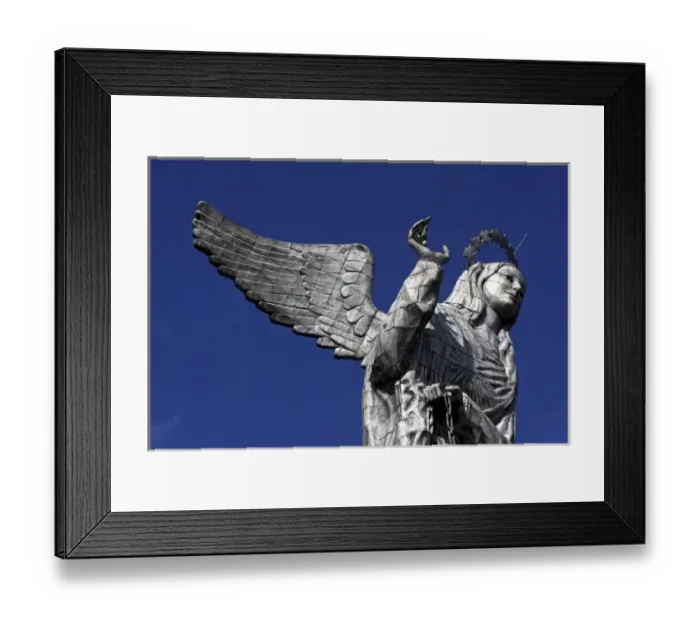 Framed Print : Ecuador, Quito. The Virgin of Panecillo watches over the capitol of Ecuador against a blue sky Framed Print : Ecuador, Quito. The Virgin of Panecillo watches over the capitol of Ecuador against a blue sky