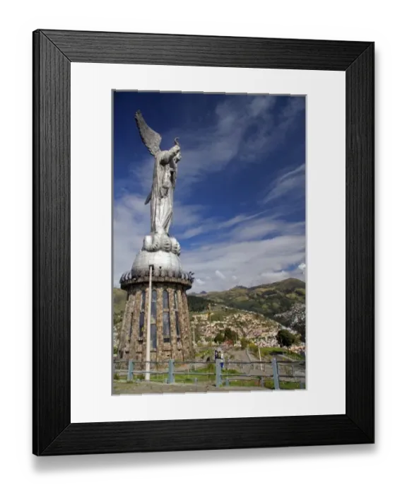 Framed Print : Americas, Ecuador, Quito. The Virgin of Panecillo watches over Quito, A UNESCO WOrld Heritage Site Framed Print : Americas, Ecuador, Quito. The Virgin of Panecillo watches over Quito, A UNESCO WOrld Heritage Site