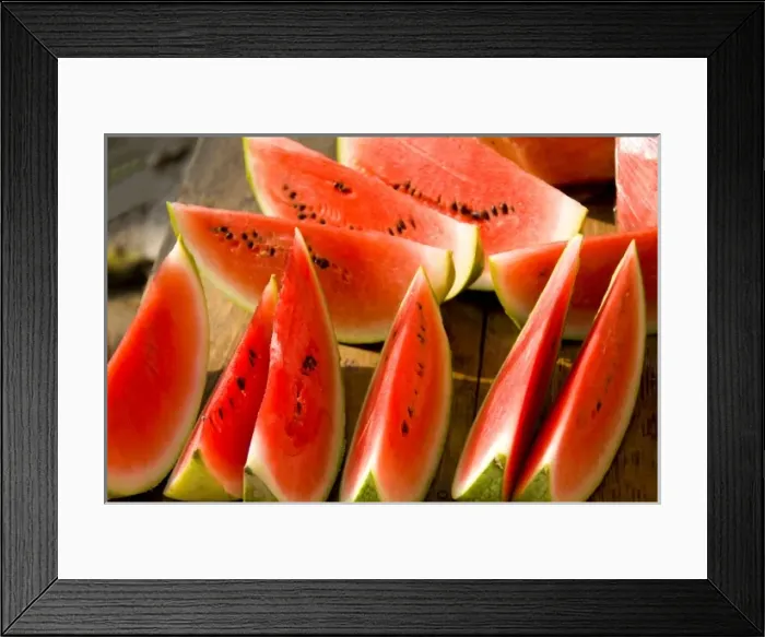 Framed Print : Fresh watermelons near market in tourist village of Antigua Guatemala