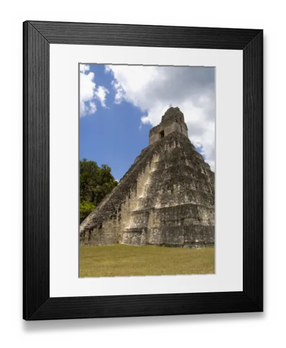 Framed Print : Tower 1 at the Mayan ruins in the Gran Plaza shows the civilization of historical
