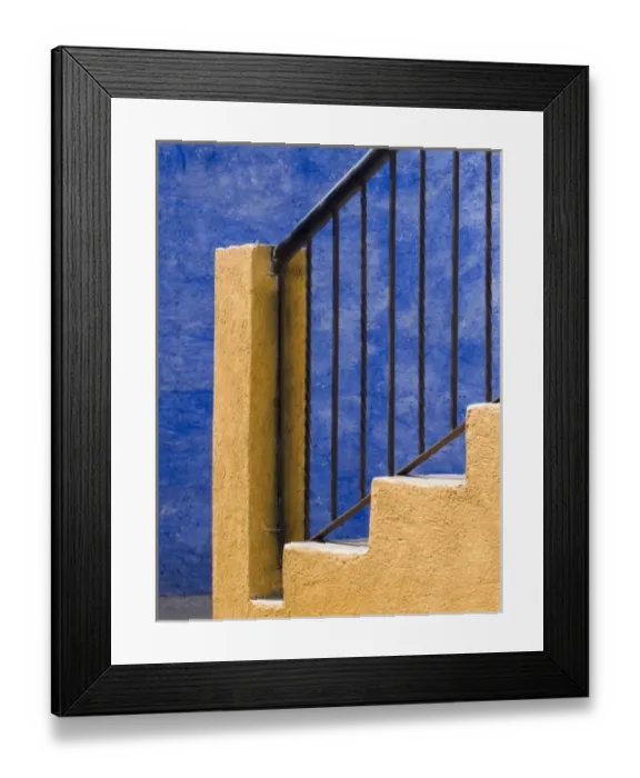 Framed Print : San Lucas Tolliman, Guatemala. Brightly painted staircase Framed Print : San Lucas Tolliman, Guatemala. Brightly painted staircase