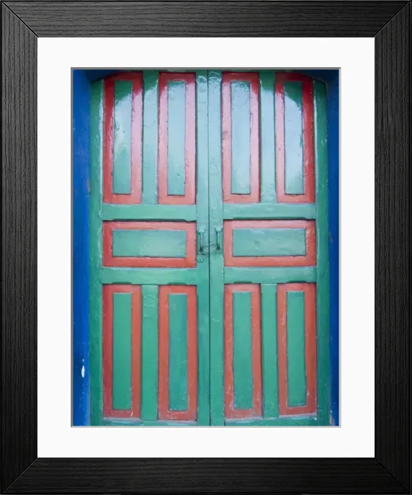 Framed Print : Antigua, Guatemala. Colored doorway Framed Print : Antigua, Guatemala. Colored doorway