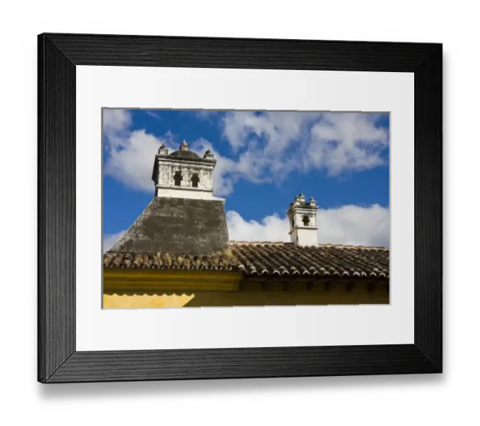 Framed Print : Guatemala, Antigua. Cupolas are a very popular feature in many residential homes and hotels