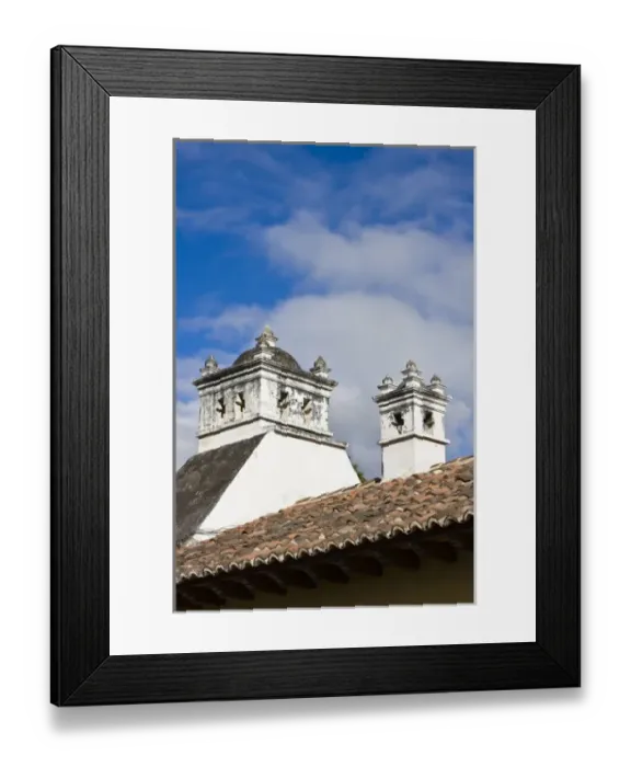 Framed Print : Guatemala, Antigua. Cupolas are a very popular feature in many residential homes and hotels