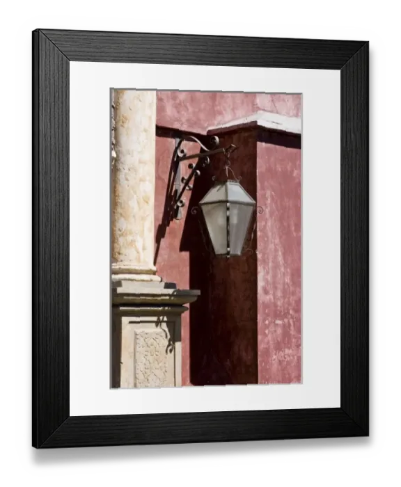 Framed Print : Guatemala, Antigua. Ornate lantern on colorful wall Framed Print : Guatemala, Antigua. Ornate lantern on colorful wall