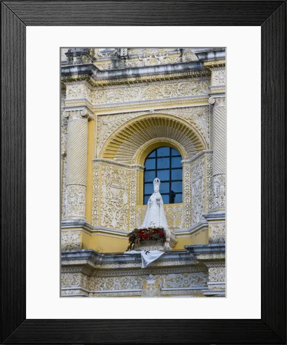 Framed Print : Guatemala, Antigua. The church of La Merced was originally built in 1548. Its present