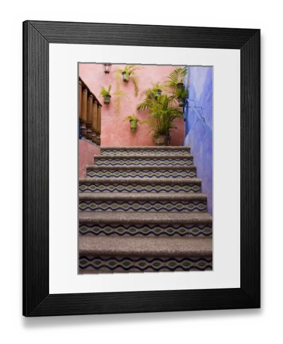 Framed Print : Guatemala, Antigua. Small boutique hotel in Antigua