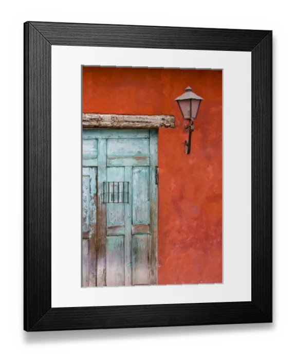 Framed Print : Guatemala, Antigua. Aqua blue door against colorful red wall in Antigua Framed Print : Guatemala, Antigua. Aqua blue door against colorful red wall in Antigua