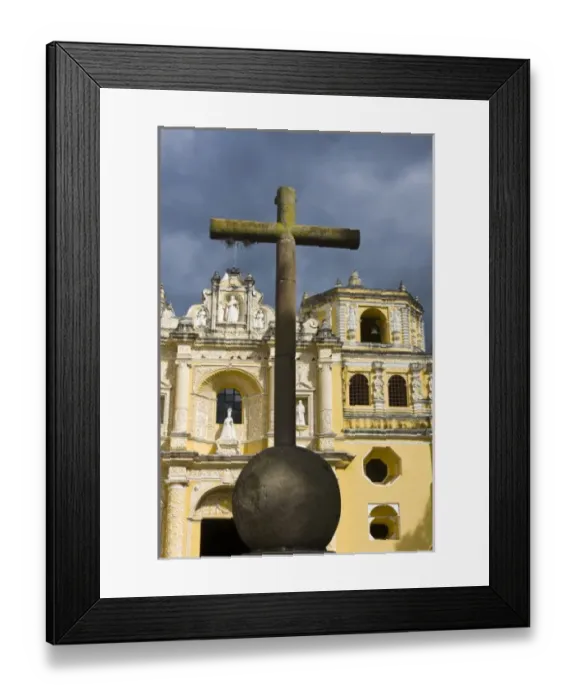 Framed Print : Guatemala, Antigua. The church of La Merced was originally built in 1548. Its present