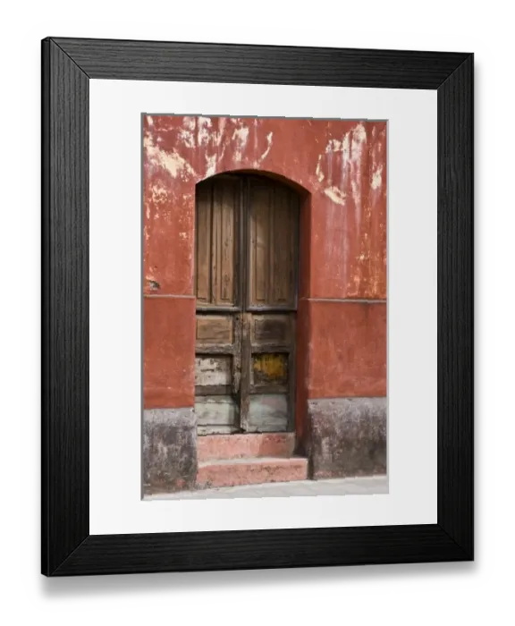Framed Print : Guatemala, Antigua. Exterior wall and wooden door along the streets of Antigua Framed Print : Guatemala, Antigua. Exterior wall and wooden door along the streets of Antigua