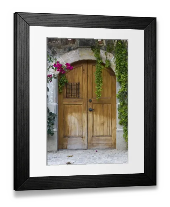 Framed Print : Guatemala, Antigua. Entry door at a local coffee plantation in Antigua Framed Print : Guatemala, Antigua. Entry door at a local coffee plantation in Antigua
