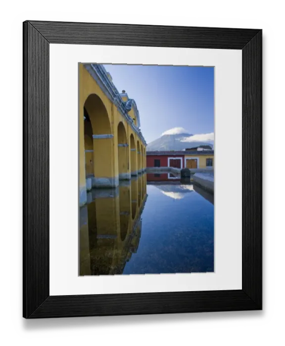 Framed Print : Guatemala, Antigua. Public wash basins where the local women do their laundry