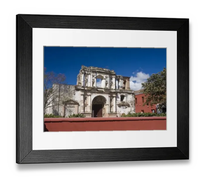 Framed Print : Guatemala, Antigua. The facade of a church in Antigua Framed Print : Guatemala, Antigua. The facade of a church in Antigua