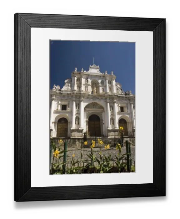 Framed Print : Guatemala, Antigua. Cathedral of Antigua, which was almost entirely destroyed by Framed Print : Guatemala, Antigua. Cathedral of Antigua, which was almost entirely destroyed by