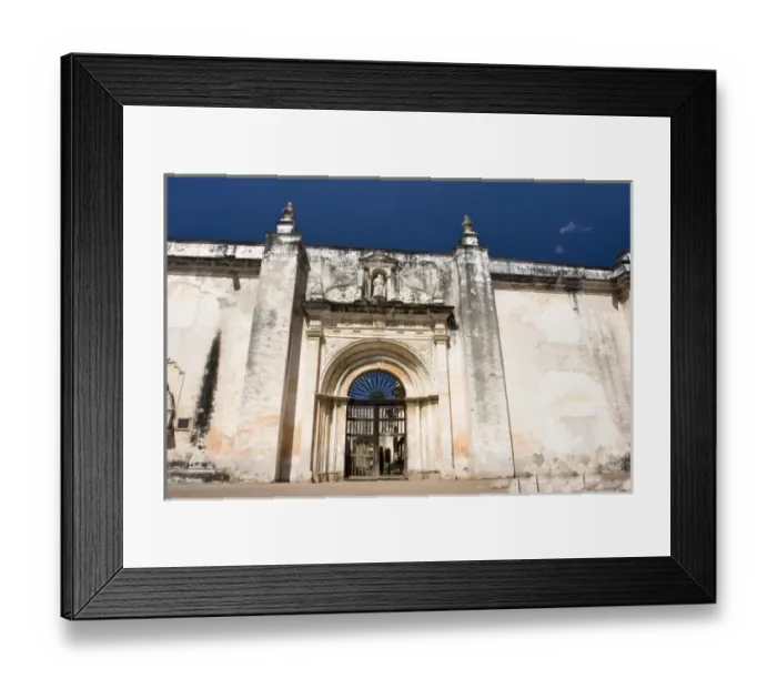 Framed Print : Guatemala, Antigua, ruins of the Cathedral de Antigua, which was almost entirely Framed Print : Guatemala, Antigua, ruins of the Cathedral de Antigua, which was almost entirely
