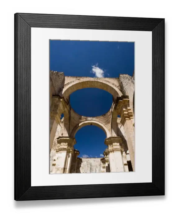 Framed Print : Guatemala, Antigua. The Ruins of the Cathedral de Antigua. The Cathedral was almost