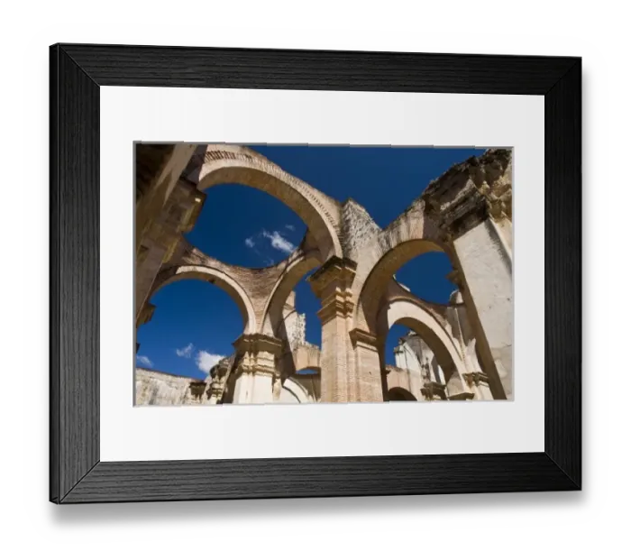 Framed Print : Guatemala, Antigua. The Ruins of the Cathedral de Antigua. The Cathedral was almost Framed Print : Guatemala, Antigua. The Ruins of the Cathedral de Antigua. The Cathedral was almost