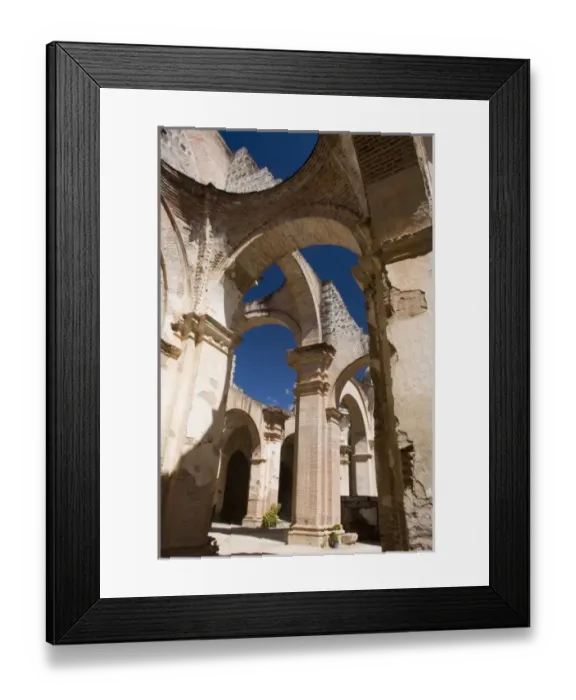 Framed Print : Guatemala, Antigua. The Ruins of the Cathedral de Antigua. The Cathedral was almost Framed Print : Guatemala, Antigua. The Ruins of the Cathedral de Antigua. The Cathedral was almost
