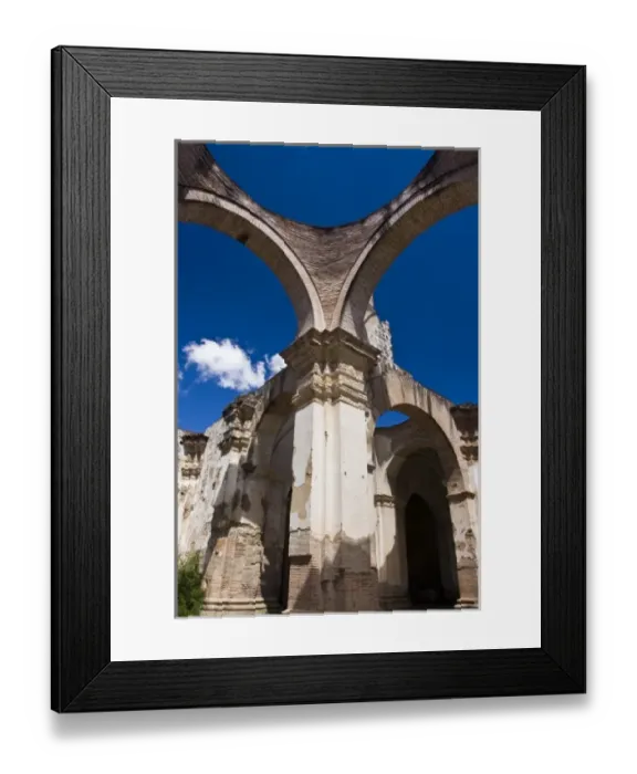 Framed Print : Guatemala, Antigua. The Ruins of the Cathedral de Antigua. The Cathedral was almost Framed Print : Guatemala, Antigua. The Ruins of the Cathedral de Antigua. The Cathedral was almost