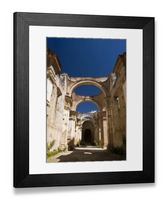 Framed Print : Guatemala, Antigua. The Ruins of the Cathedral de Antigua. The Cathedral was almost Framed Print : Guatemala, Antigua. The Ruins of the Cathedral de Antigua. The Cathedral was almost