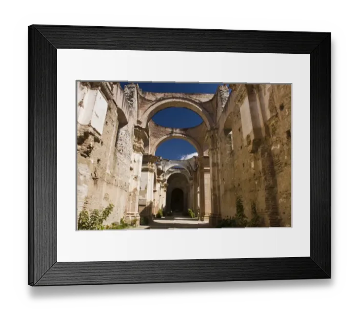 Framed Print : Guatemala, Antigua. The Ruins of the Cathedral de Antigua. The Cathedral was almost Framed Print : Guatemala, Antigua. The Ruins of the Cathedral de Antigua. The Cathedral was almost
