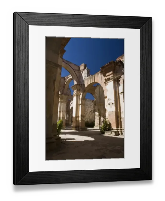 Framed Print : Guatemala, Antigua. The Ruins of the Cathedral de Antigua. The Cathedral was almost Framed Print : Guatemala, Antigua. The Ruins of the Cathedral de Antigua. The Cathedral was almost