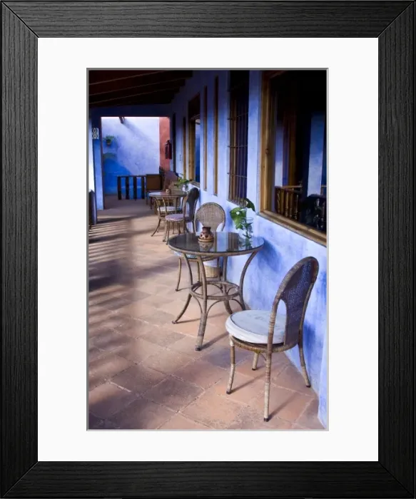 Framed Print : Guatemala, Antigua. Second floor balcony of a hotel in Antigua Framed Print : Guatemala, Antigua. Second floor balcony of a hotel in Antigua
