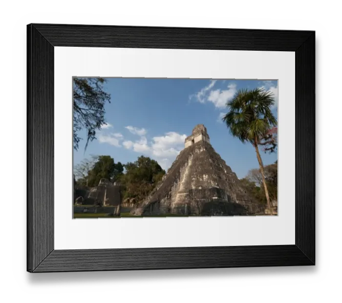 Framed Print : Temple of the Giant Jaguar, Tikal mayan archaeological site, Guatemala