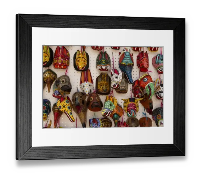 Framed Print : Traditional masks, Santiago Atitlan, Lake Atitlan, Guatemala Framed Print : Traditional masks, Santiago Atitlan, Lake Atitlan, Guatemala