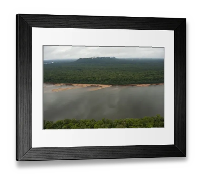 Framed Print : Essequibo River, longest river in Guyana, and the largest river between the Orinoco and Amazon
