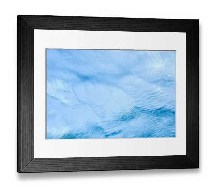 Framed Print : underwater upward angle view of ocean surface, Utila, North Side, Bay Islands, Honduras