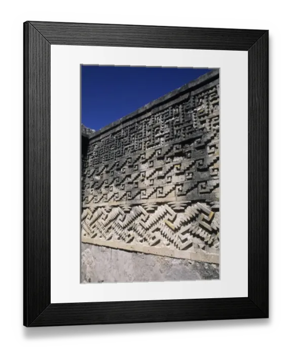 Framed Print : Historical ruins of tourist town of Mitla Mexico