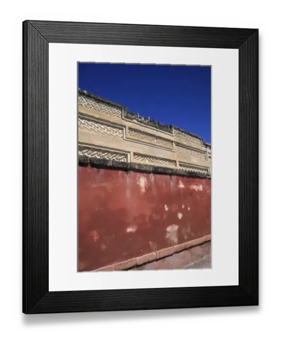 Framed Print : Historical ruins color in Mitla Mexico tourist town Framed Print : Historical ruins color in Mitla Mexico tourist town