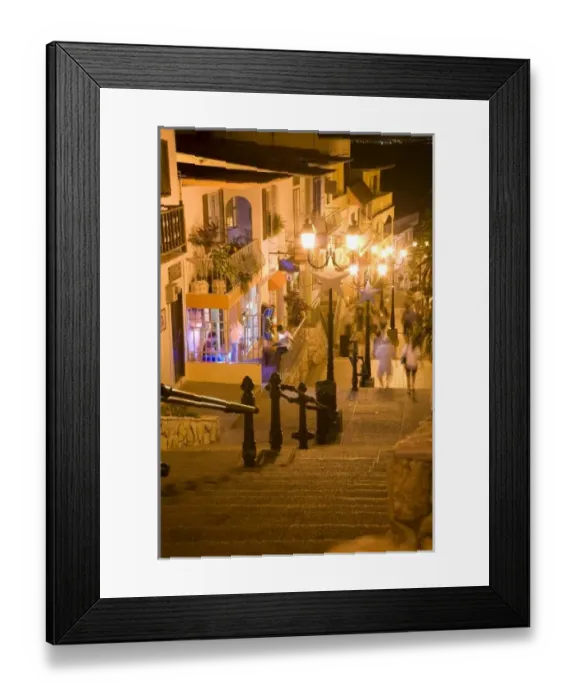 Framed Print : Ecuador, Guayaquil. The stairway leading from the Malecon to the Las PeA as hill top