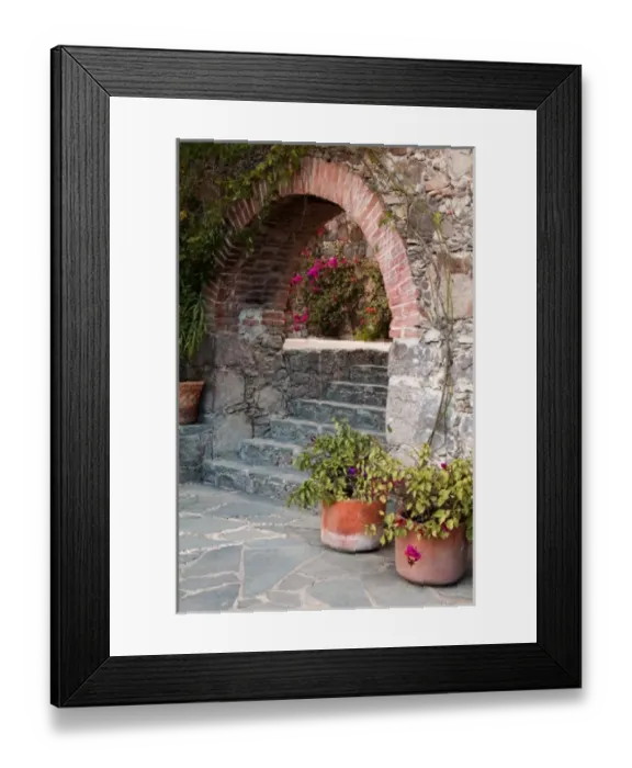 Framed Print : Mexico, San Miguel de Allende, Garden entrance Framed Print : Mexico, San Miguel de Allende, Garden entrance