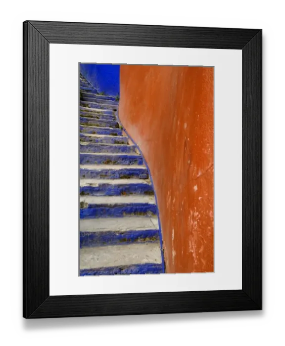 Framed Print : Mexico, Guanajuato, Colorful stairs Framed Print : Mexico, Guanajuato, Colorful stairs