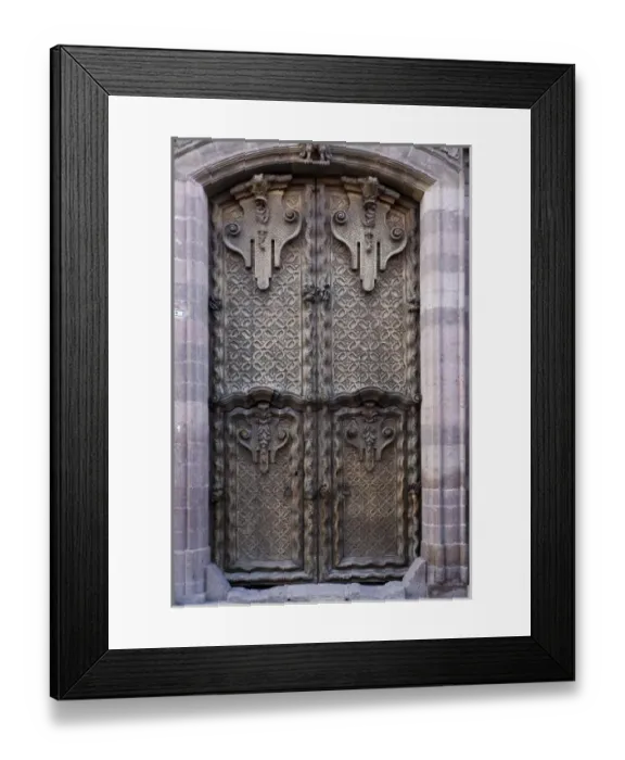 Framed Print : Mexico, San Miguel de Allende. Carved wooden set of doors Framed Print : Mexico, San Miguel de Allende. Carved wooden set of doors