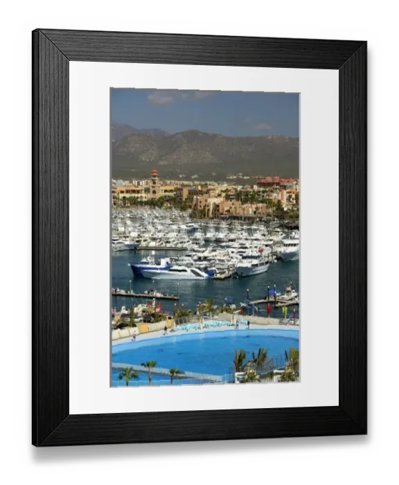 Framed Print : North America, Mexico, State of Baja California Sur, Cabo San Lucas. Overview of