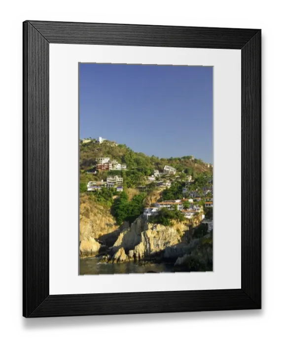 Framed Print : North America, Mexico, State of Guerrero, Acapulco. The cliffs of La Quebrada, home Framed Print : North America, Mexico, State of Guerrero, Acapulco. The cliffs of La Quebrada, home