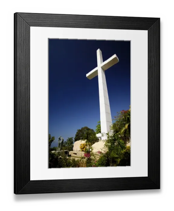Framed Print : North America, Mexico, State of Guerrero, Acapulco, Las Brisas. Chapel of Peace with Framed Print : North America, Mexico, State of Guerrero, Acapulco, Las Brisas. Chapel of Peace with