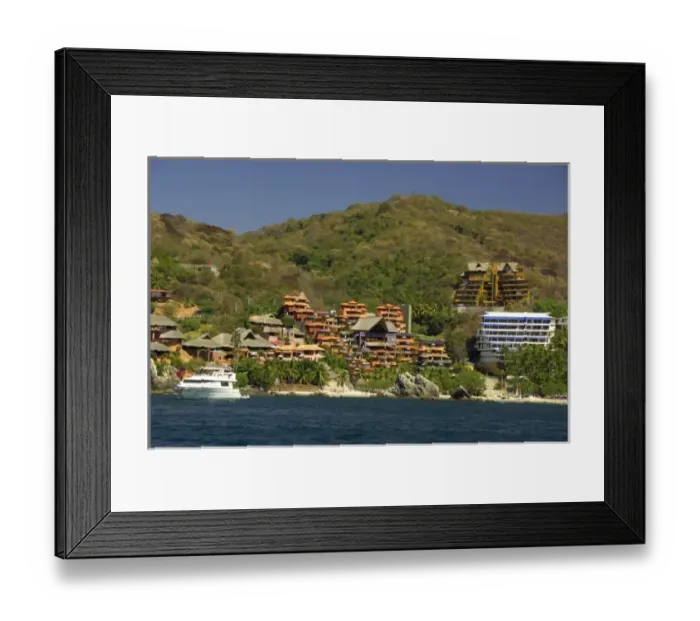 Framed Print : North America, Mexico, State of Guerrero, Zihuatanejo. Resort lined coast of Zihuatanejo Framed Print : North America, Mexico, State of Guerrero, Zihuatanejo. Resort lined coast of Zihuatanejo