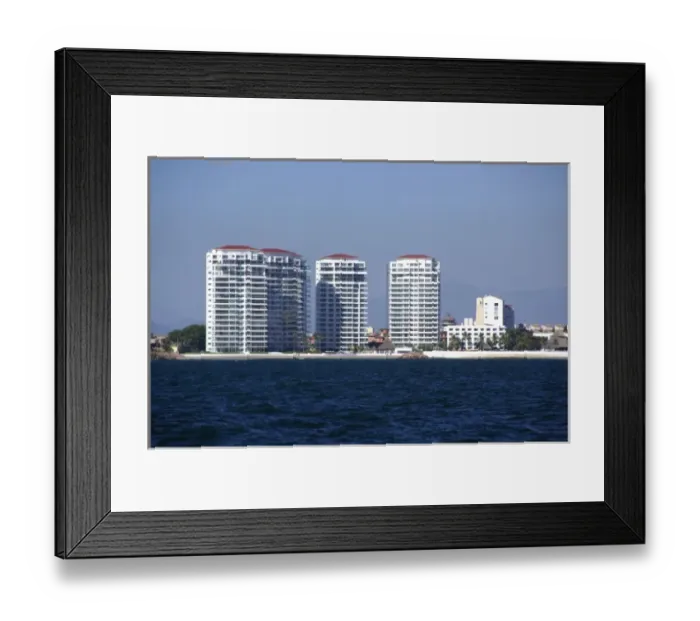 Framed Print : North America, Mexico, State of Jalisco, Puerto Vallarta. Hotel lined coastline Framed Print : North America, Mexico, State of Jalisco, Puerto Vallarta. Hotel lined coastline