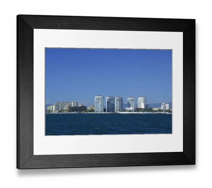 Framed Print : North America, Mexico, State of Jalisco, Puerto Vallarta. Hotel lined coastline Framed Print : North America, Mexico, State of Jalisco, Puerto Vallarta. Hotel lined coastline