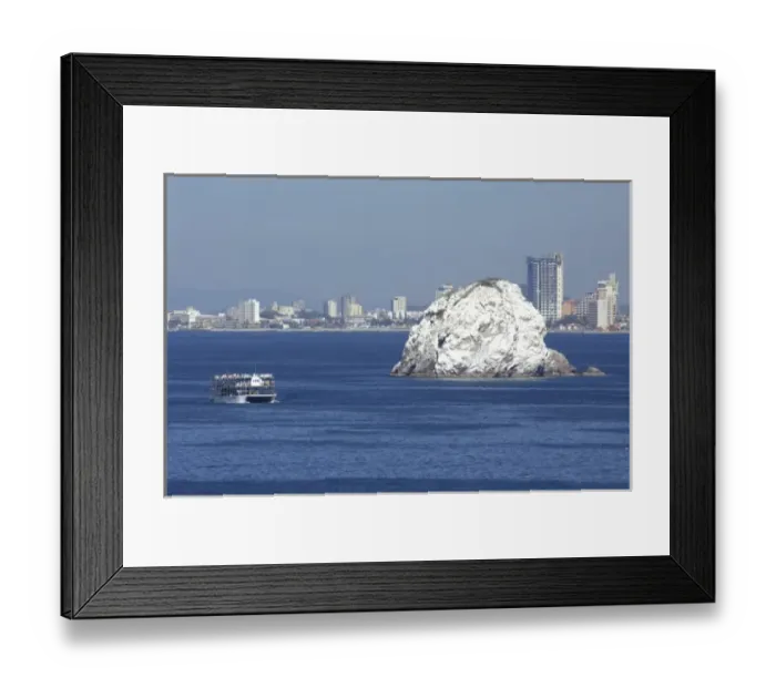 Framed Print : North America, Mexico, State of Sinaloa, Mazatlan. View of the Golden Zone (aka Zona