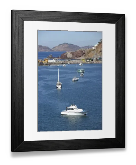 Framed Print : North America, Mexico, State of Sinaloa, Mazatlan. Port area of Mazatlan