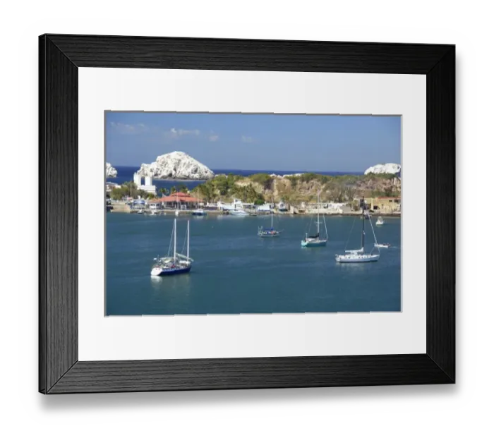 Framed Print : North America, Mexico, State of Sinaloa, Mazatlan. Port area of Mazatlan