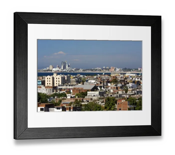 Framed Print : North America, Mexico, State of Sinaloa, Mazatlan. View of the Golden Zone across Framed Print : North America, Mexico, State of Sinaloa, Mazatlan. View of the Golden Zone across