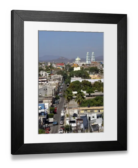 Framed Print : North America, Mexico, State of Sinaloa, Mazatlan. Street view of the Old Historic