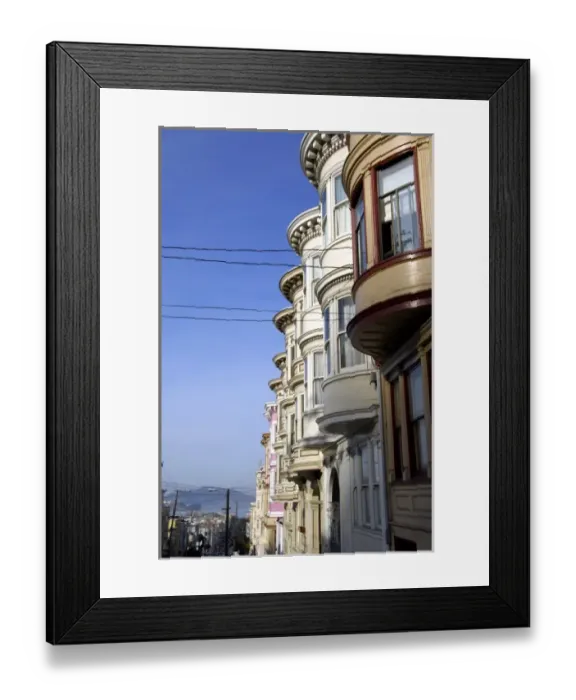 Framed Print : North America, USA, California, San Francisco. Typical San Frincisco home Framed Print : North America, USA, California, San Francisco. Typical San Frincisco home