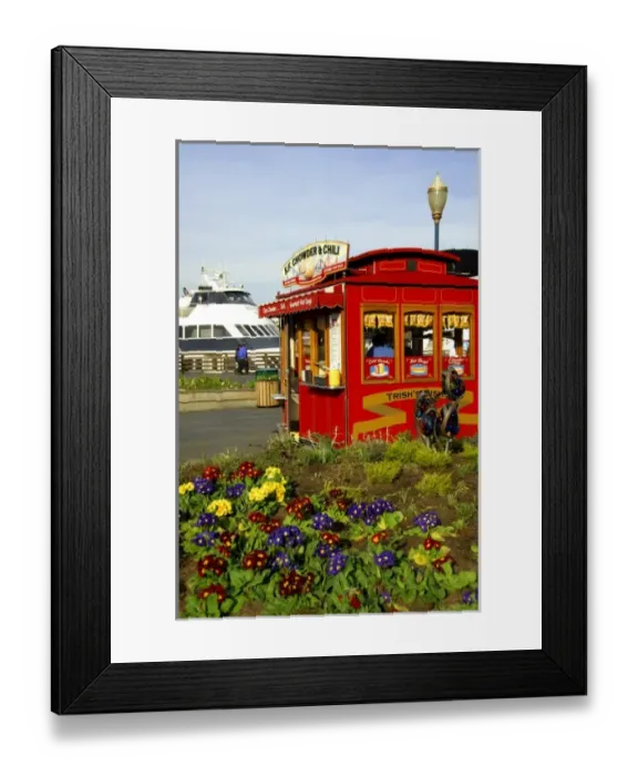 Framed Print : North America, USA, California, San Francisco, Pier 39. S. F. Chowder & Chile House
